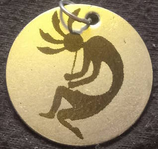 Kokopelli (25mm / 1 inch silvertone)