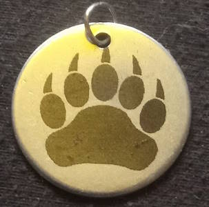 Paw Prints (25mm / 1 inch silvertone)