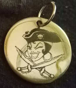 Pirate Pendants (25 mm silvertone)