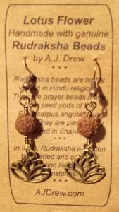 Rudraksha / Lotus Earrings