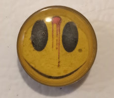 Smiley Face with Bullet Hole Refrigerator Magnet