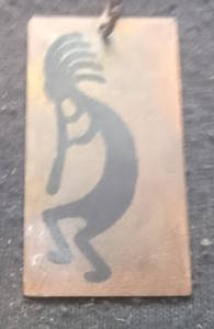 Kokopelli pendant (red copper)