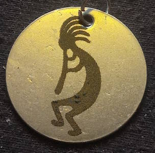 Kokopelli (25mm / 1 inch silvertone)