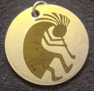 Kokopelli (25mm / 1 inch silvertone)