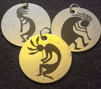 Kokopelli (25mm / 1 inch silvertone)