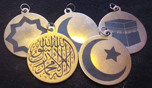 Islamic Symbols (30mm silver tone)