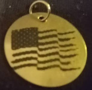 Pendants - Military, Veteran & Patriotic  (25 mm silvertone)