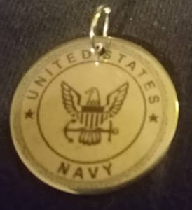 Pendants - Military, Veteran & Patriotic  (25 mm silvertone)