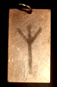 Elder Futhark Antiqued Brass Pendants