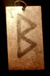 Elder Futhark Antiqued Brass Pendants