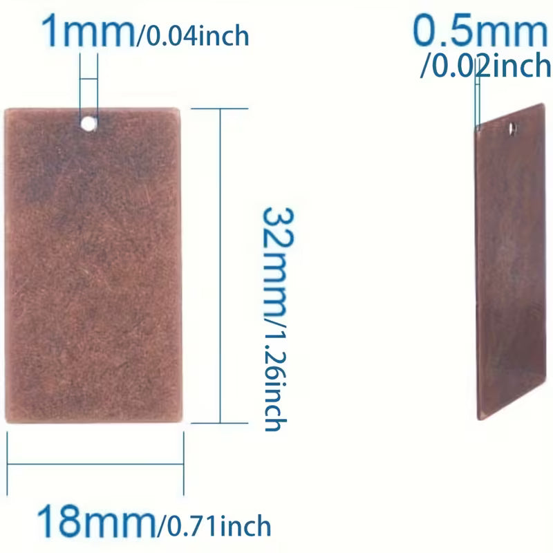 Elder Futhark Antiqued Brass Pendants