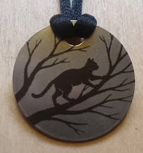 Cat Pendants (30mm/1.18" silver tone)