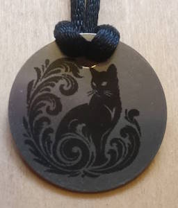 Cat Pendants (30mm/1.18" silver tone)