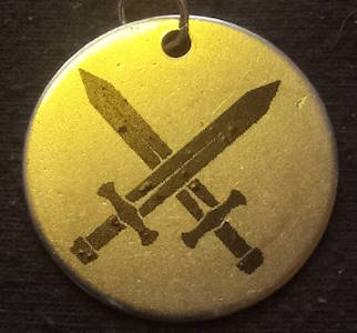 Cross Blades (25mm / 1 inch silvertone)