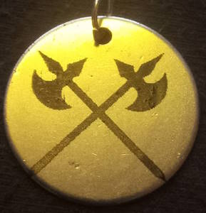 Cross Blades (25mm / 1 inch silvertone)