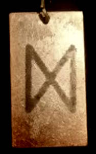 Elder Futhark Antiqued Brass Pendants