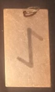 Elder Futhark Antiqued Brass Pendants