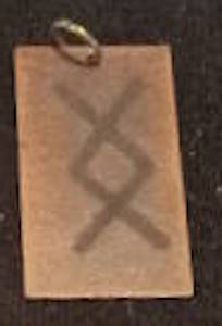 Elder Futhark Antiqued Brass Pendants