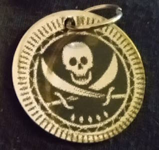 Pirate Pendants (25 mm silvertone)