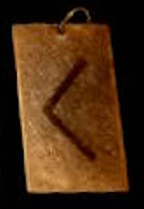 Elder Futhark Antiqued Brass Pendants