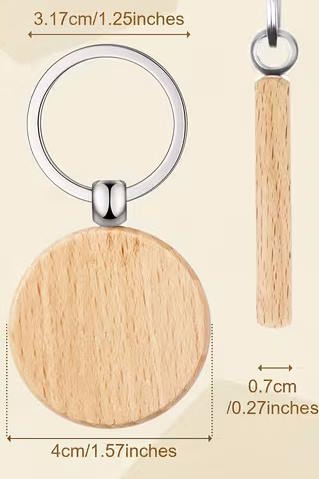Zodiac Keychain (round wood)
