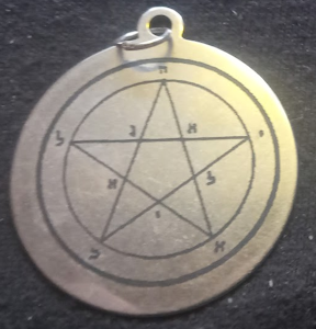 King Solomon - 5 Seals of Mercury (30mm silver tone)