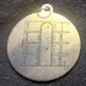 King Solomon - 6 Seals of the Moon (30mm silver tone)