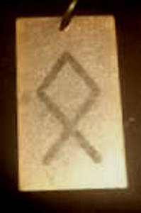 Elder Futhark Antiqued Brass Pendants