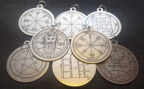 King Solomon - 7 Seals of Jupiter (30mm silver tone)
