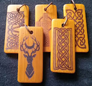 Celtic Wood Pendants