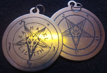 Sigil of Baphomet Pendant (30mm silver tone)