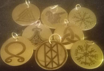 Norse / Viking Pendants (25 mm silvertone)