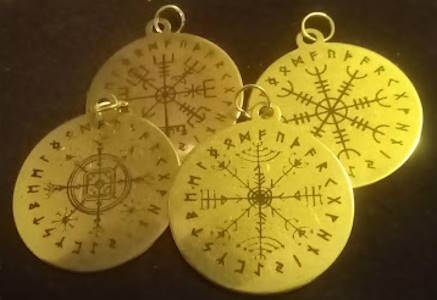 Icelandic Pendants (30mm silvertone)
