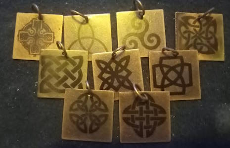 Celtic Pendants (Red Copper square)