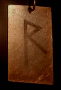 Elder Futhark Antiqued Brass Pendants