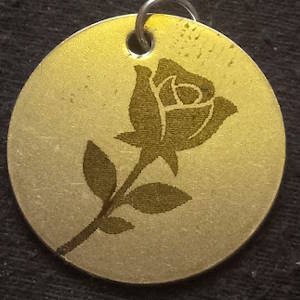 Roses (25mm / 1 inch silvertone)