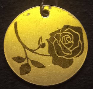 Roses (25mm / 1 inch silvertone)