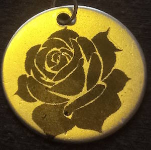 Roses (25mm / 1 inch silvertone)