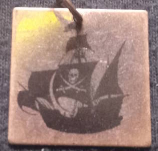 Pirate pendants (antiqued red copper)