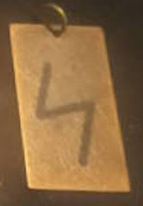 Elder Futhark Antiqued Brass Pendants