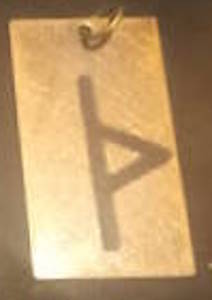 Elder Futhark Antiqued Brass Pendants