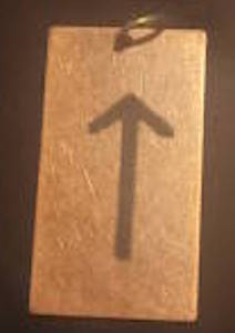 Elder Futhark Antiqued Brass Pendants