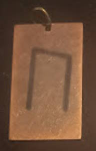 Elder Futhark Antiqued Brass Pendants