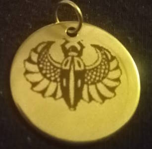 Egyptian Pendants  (25 mm silvertone)
