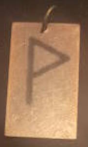 Elder Futhark Antiqued Brass Pendants